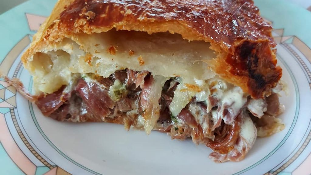Tourte au canard confit et aux marrons