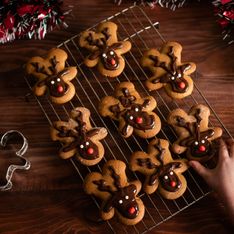 biscotti con renna di Babbo Natale