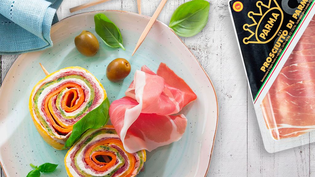 Brochettes de crêpes au Jambon de Parme AOP
