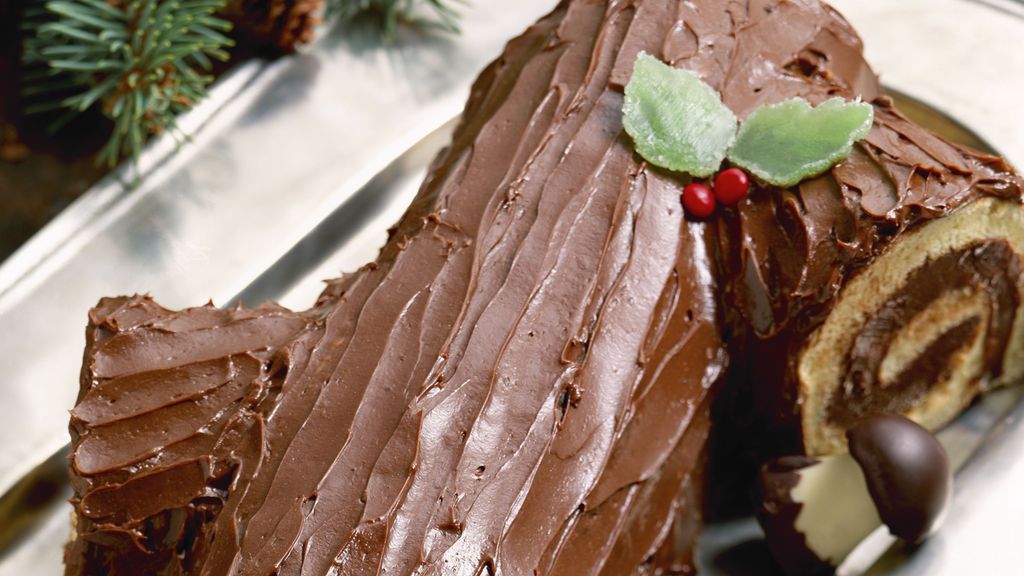 Bûche au chocolat, de la région Auvergne Rhône Alpes