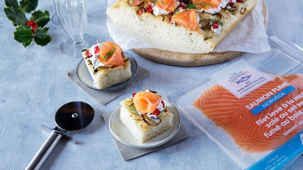 Foccacia au saumon fumé