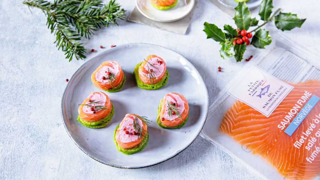 Roulés de saumon à la crème de betterave