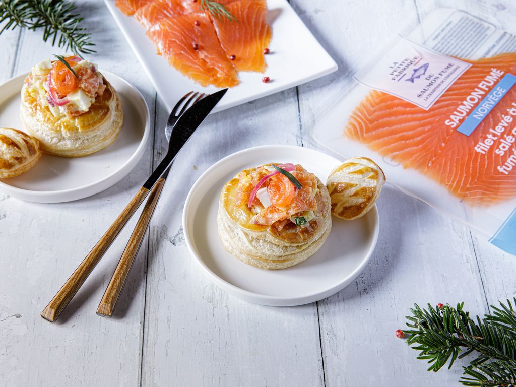Bouchée à la Reine au saumon fumé : Recette de Bouchée à la Reine au