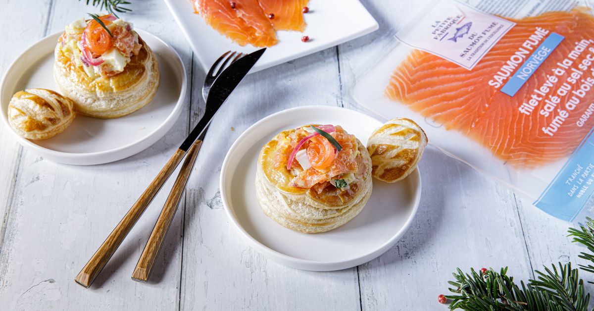 Bouchée à la Reine au saumon fumé : recette de Bouchée à la Reine au
