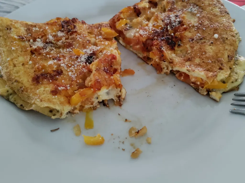 omelette tomate poivrons oignons