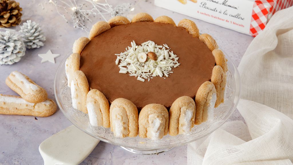 Cheesecake au chocolat et biscuits à la cuillère