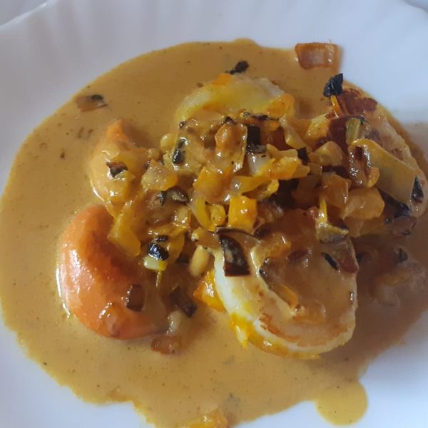 Coquilles Saint-Jacques au safran