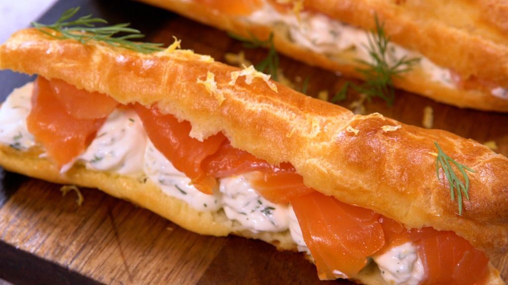 Éclair au saumon pour Noël