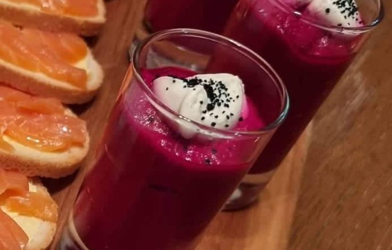 Verrine betterave mousse de chèvre Recette de Verrine betterave