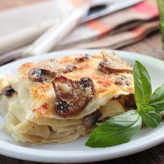 Lasagne ai funghi, gorgonzola e noci