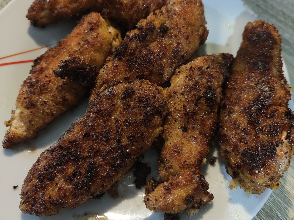 Aiguillettes de poulet panées à la moutarde et au miel : Recette de ...