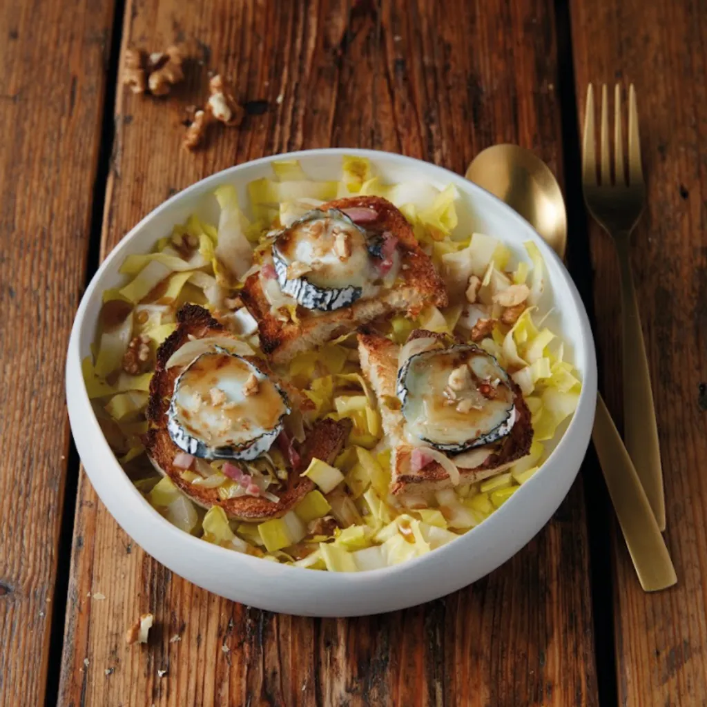 Salade de chèvre chaud et endives-image