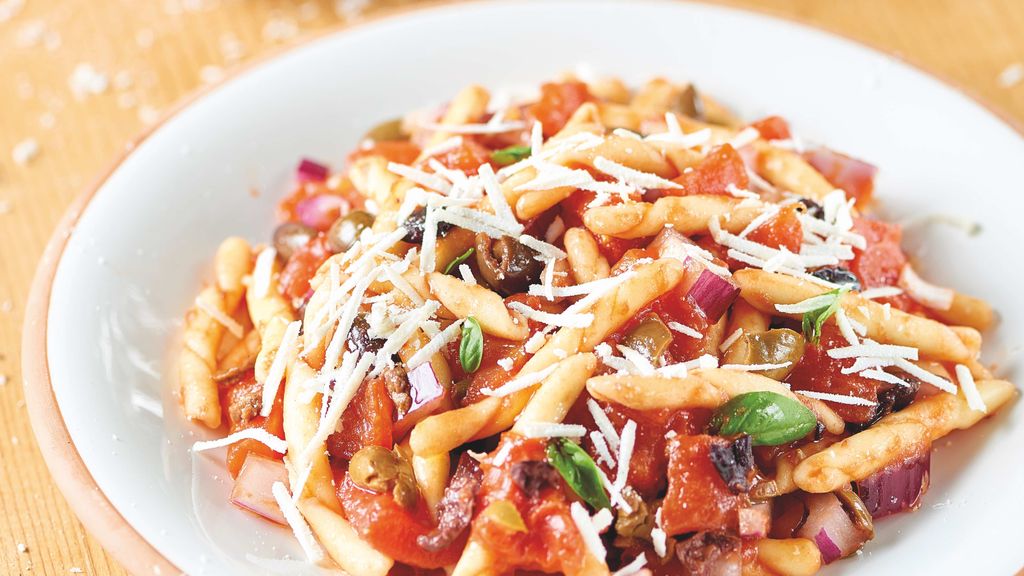 Trofie à la ricotta et aux tomates pelées
