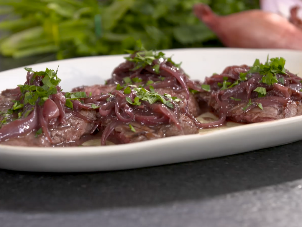 Bavette fin gras du Mézenc, sauce à l’échalote par Laurent Mariotte Recette de Bavette fin