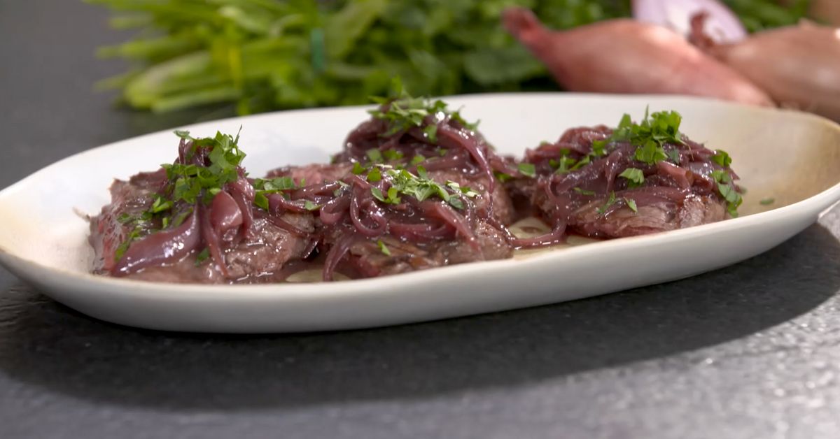 Bavette fin gras du Mézenc, sauce à l’échalote par Laurent Mariotte recette de Bavette fin