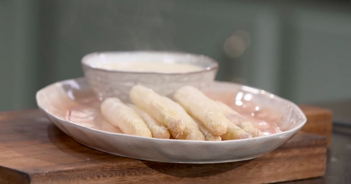 Asperges sauce mousseline par Laurent Mariotte recette de Asperges