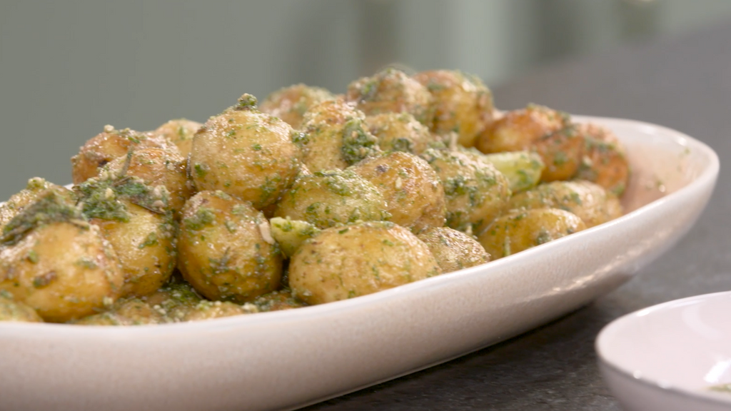 Pommes de terre nouvelles au pesto par Laurent Mariotte
