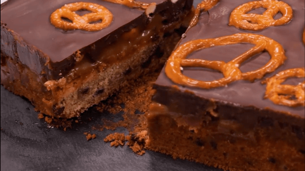 Gâteau bretzel chocolat et caramel