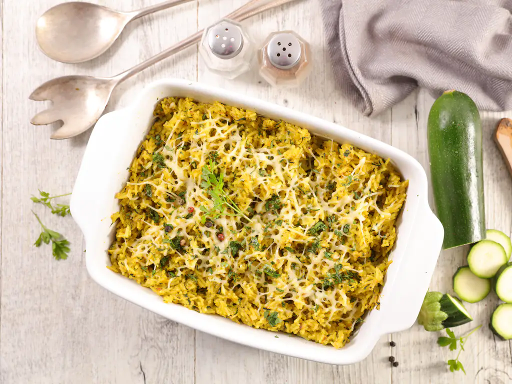 gratin de courgettes et riz