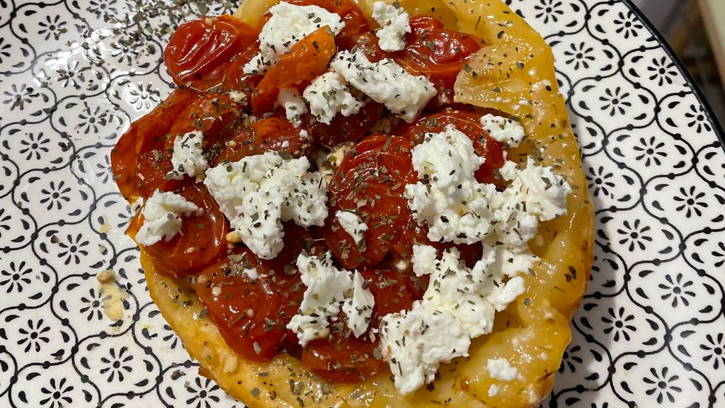 Mini tatins de tomates cerises et feta