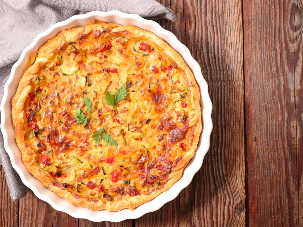 tarte au thon, tomates et poivrons