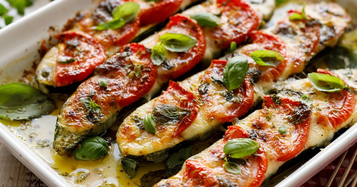 Courgettes Farcies Aux Tomates Et à La Mozzarella : Recette De ...