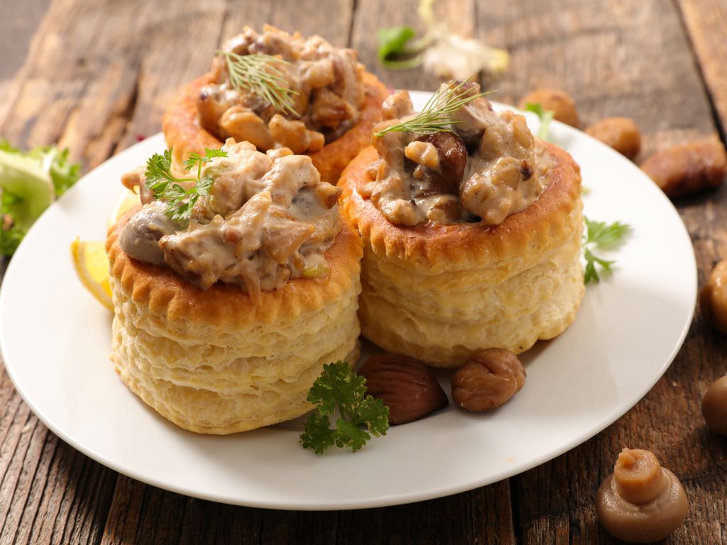Bouchées à la reine végétariennes champignon/poivron : Recette de