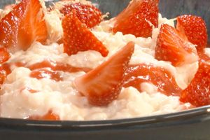 Riz au lait, coulis de fraises par Laurent Mariotte