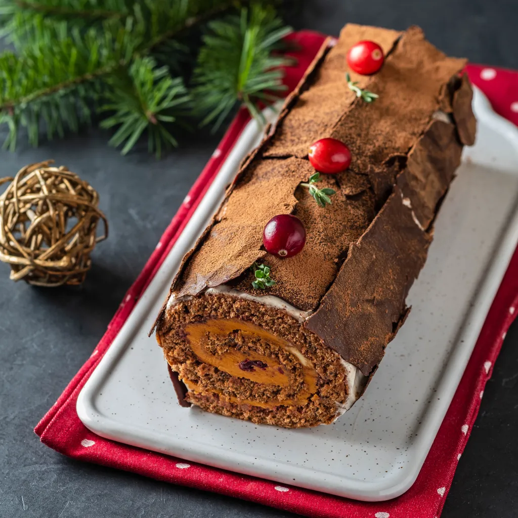 La bûche de Noël 2022 facile avec biscuit souple et moelleux