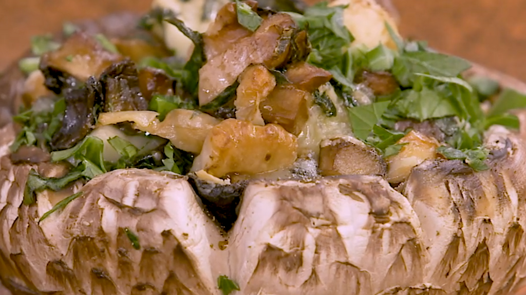 Champignons farcis par Laurent Mariotte