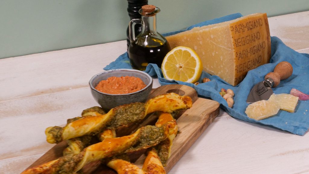 Torsades Parmesan et pesto de Roquette