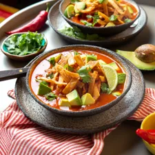 Soupe mexicaine aux tortillas