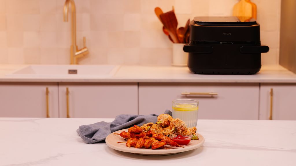 Brochettes de poulet façon yakitori et brocoli wings croustillants au Airfryer