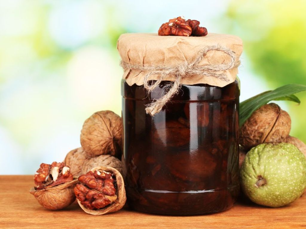 Premium Photo | White Peach Jam, Confiture, Chutney In A Glass Jar