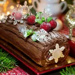 Bûche de Noël avec insert croustillant