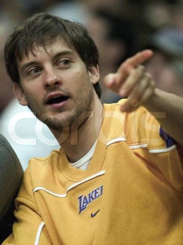 tobey maguire lakers jersey