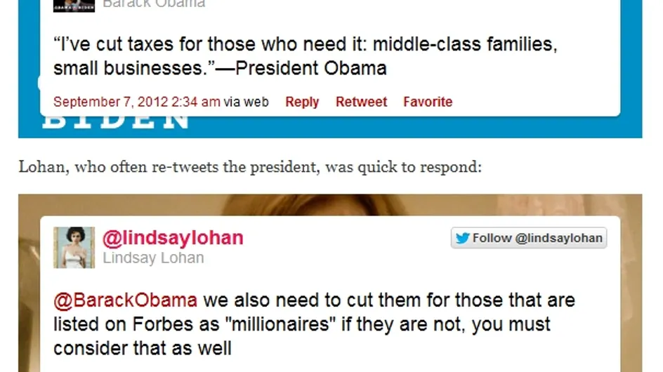 Lindsay Lohan : Elle a une "idée" pour Obama...