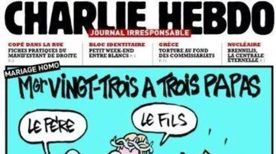 Charlie Hebdo : Sa Une trash sur l'Eglise et le mariage gay