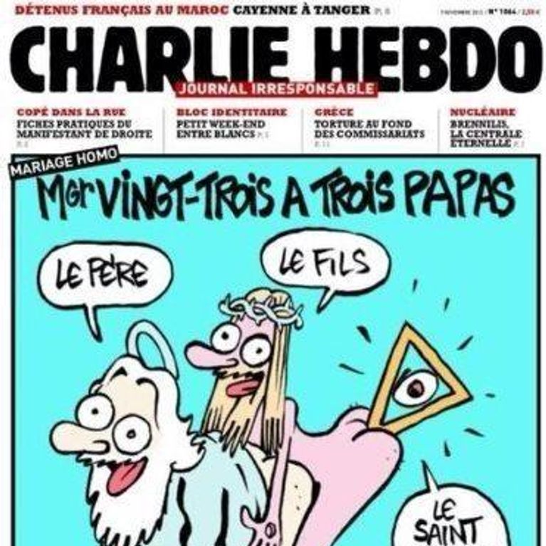 Charlie hebdo la vierge marie