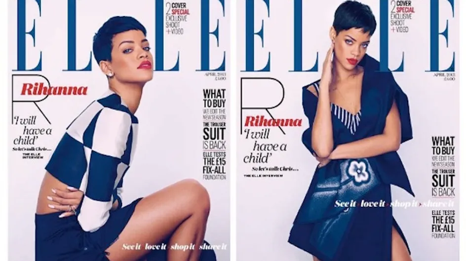 Rihanna : Simple et sensuelle en couverture du Elle UK (Photos)