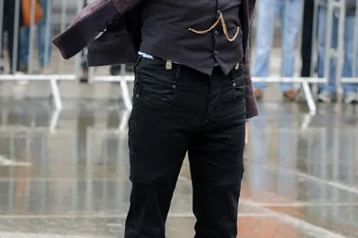 Matt Smith filming in Trafalgar Square