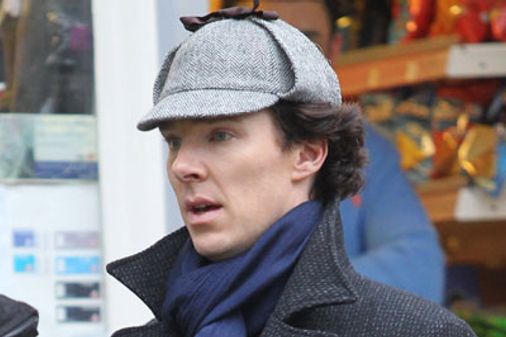 Benedict Cumberbatch filming in London