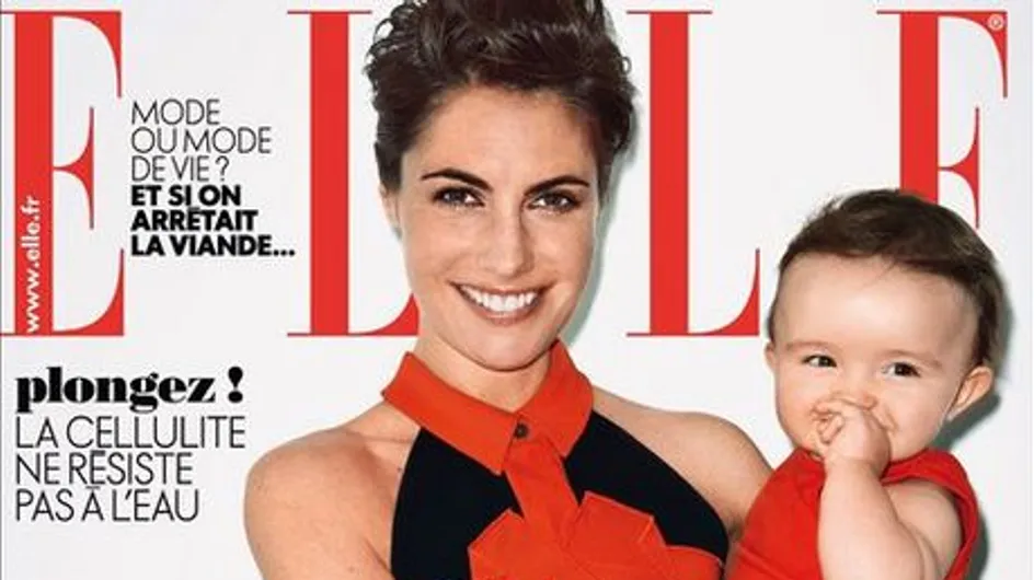 Alessandra Sublet : Avec sa fille Charlie en couverture de Elle