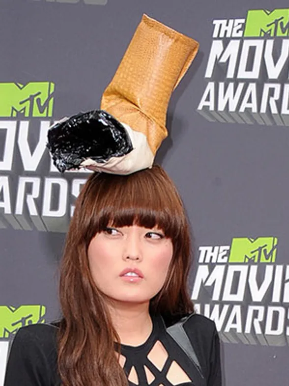 MTV Awards 2013: Pitch Perfect's Hana Mae Lee in bizarre cigarette-butt hat