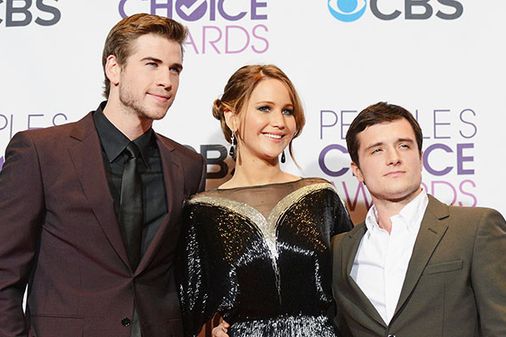 Liam Hemsworth, Jennifer Lawrence and Josh Hutcherson