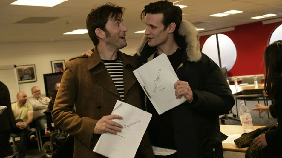 Doctor Who 50th Anniversary pictures: David Tennant and Matt Smith film together