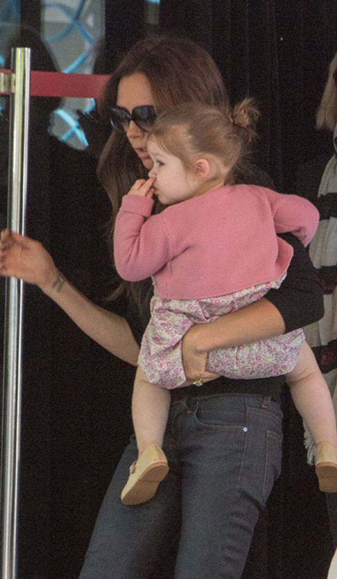 Victoria and Harper Beckham
