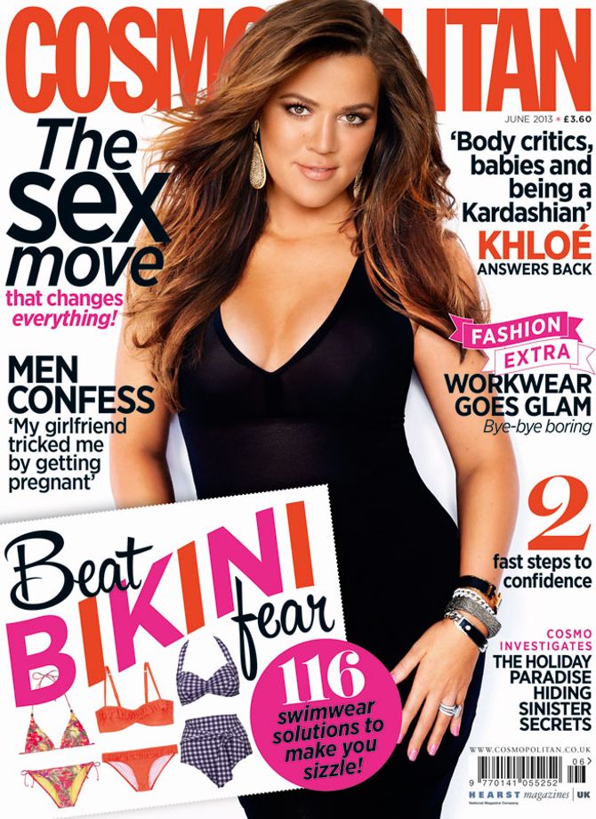 Khloe Kardashian on the cover of Cosmopolitan