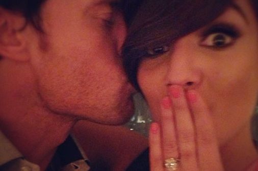 Wayne Bridge and Frankie Sandford