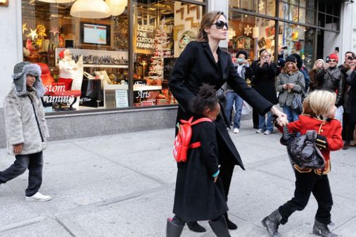 Angelina Jolie and her kids